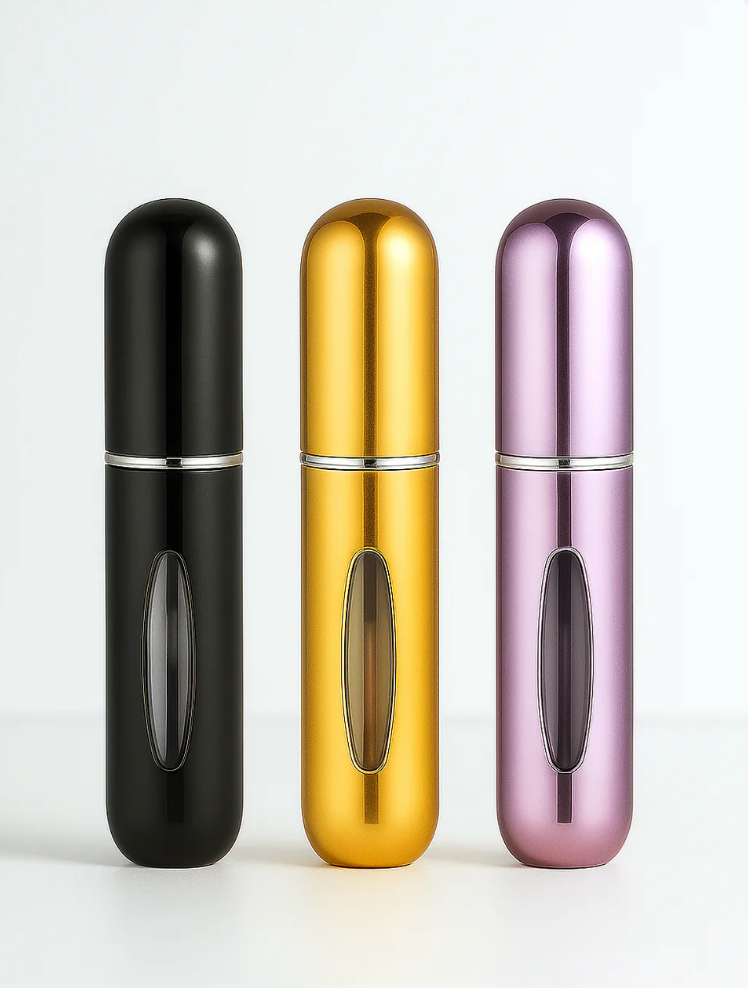 Core Lush™ "Mini Travel Perfume Atomizer – 3-Pack, 5 ml Refillable Bottles"