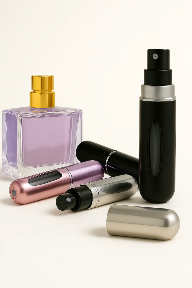 Core Lush™ "Mini Travel Perfume Atomizer – 3-Pack, 5 ml Refillable Bottles"