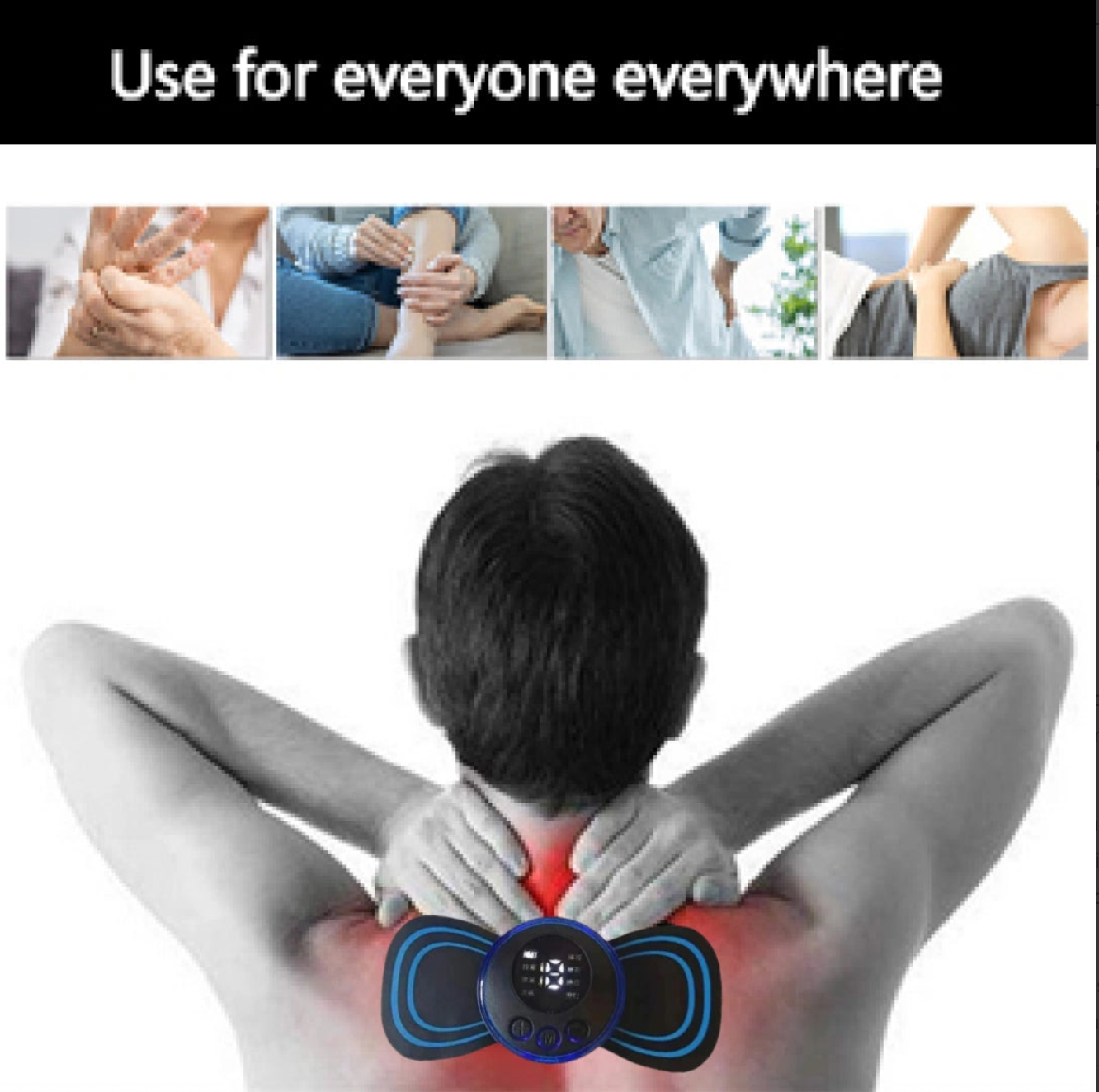 Core Lush™ USB Neck Massager Pro 6204 – Mini Cervical & EMS Therapy